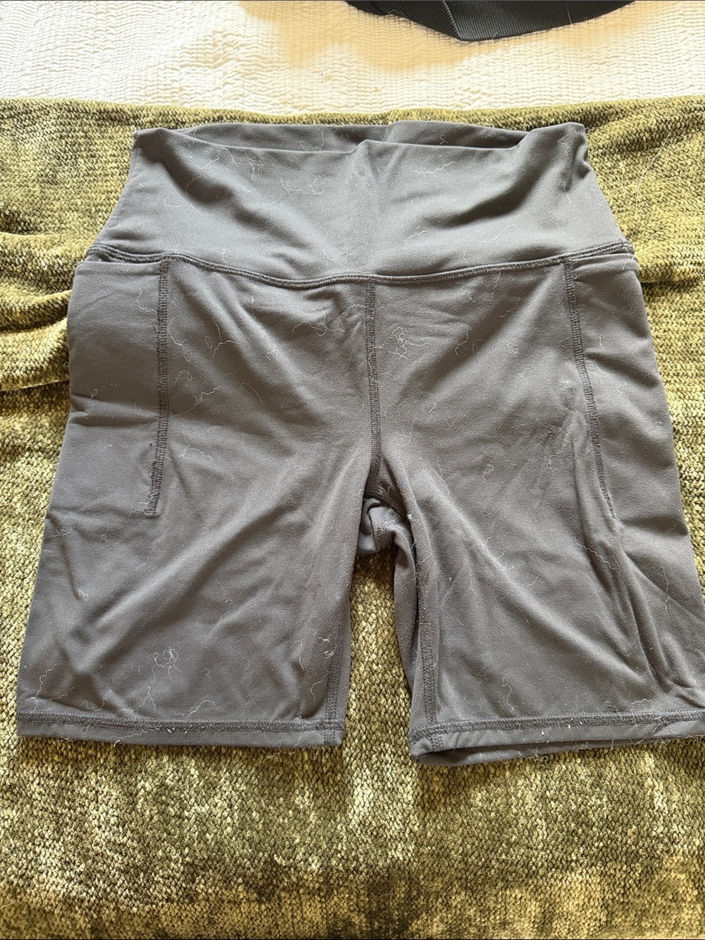 Prana Charcoal High-Rise Bike Shorts